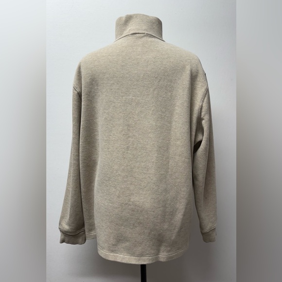 Polo Ralph Lauren Men’s Quarter Zip Mocha Heat Long Sleeve Sweater Size XL - Picture 2 of 9